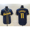 Milwaukee Brewers #11 Jackson Chourio White Fedasgoge 2024 Alternate Limited Stitched Jersey