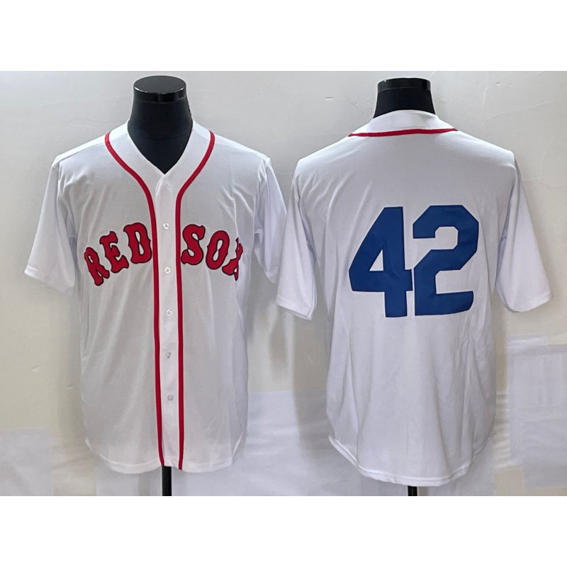 Boston Red Sox #42 Jackie Robinson White Fedasgoge Cool Base Stitched Jersey