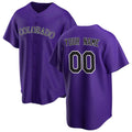 Custom Colorado Rockies Purple Fedasgoge Alternate Replica Jersey