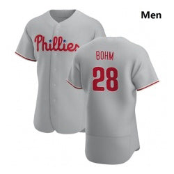 Philadelphia Phillies #28 Alec Bohm Gray Fedasgoge Road 2020 Authentic Player Jersey