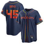 Houston Astros #45 Tatsuya Imai Player Navy Fedasgoge City Connect Home Game Stitched Jerseys