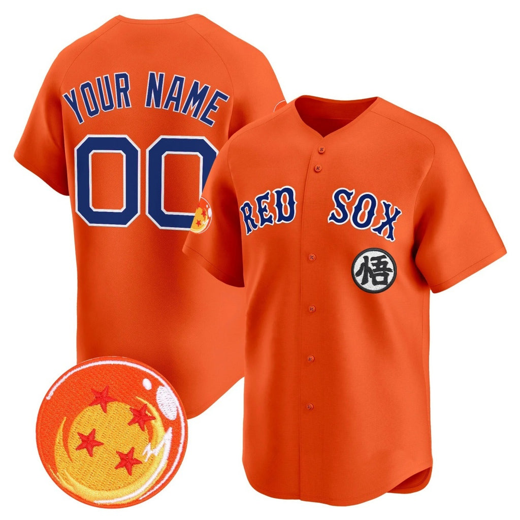 Custom Boston Red Sox x Dragon Ball Orange Fedasgoge Vapor Premier Limited Jersey - All Stitched