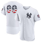 New York Yankees #99 Aaron Judge USA 250 Fourth of July Home Authentic Jersey - White Fedasgoge