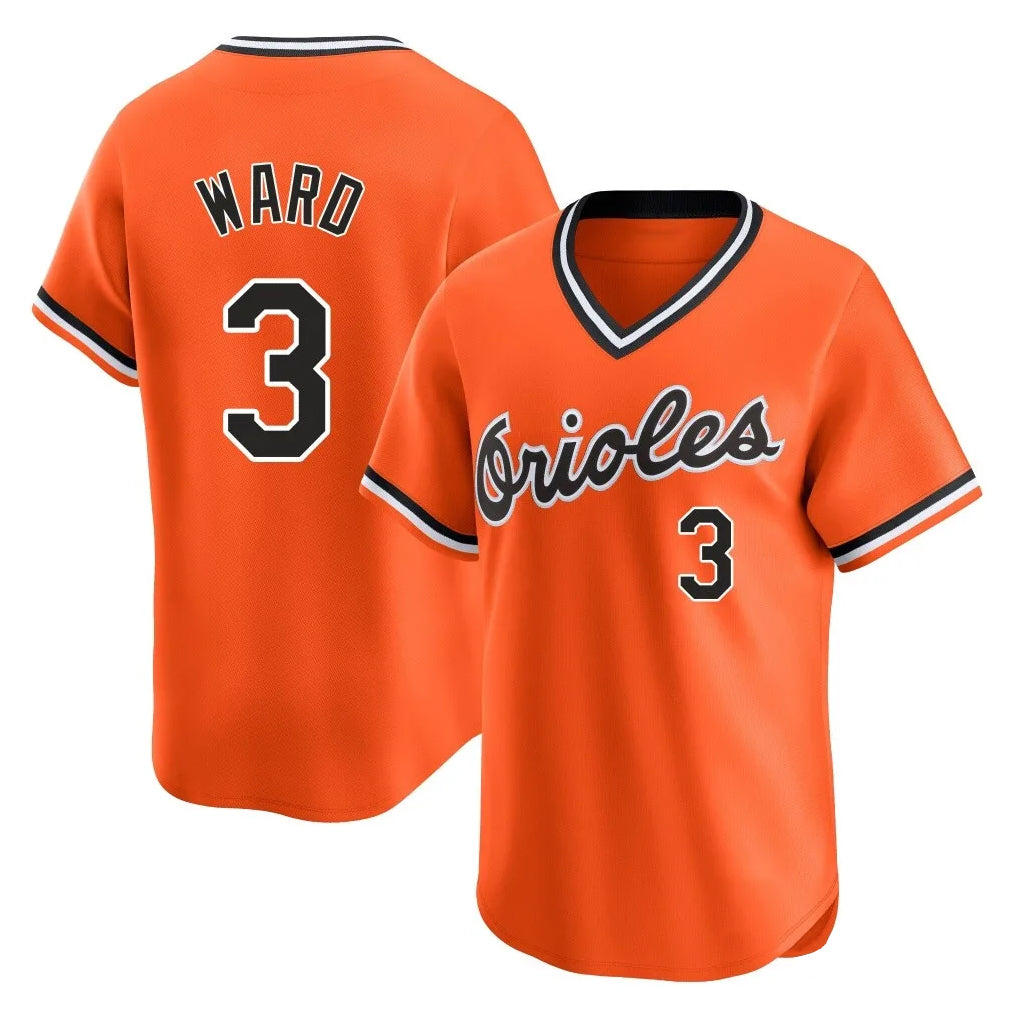 Baltimore Orioles #3 Taylor Ward Player Orange Fedasgoge T-shirt Limited Home Game Stitched Jerseys