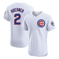 Chicago Cubs #2 Nico Hoerner Player White Fedasgoge Limited Elite Home Game Stitched Jerseys