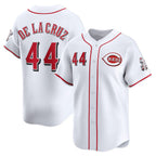 Cincinnati Reds #44 Elly De La Cruz White Fedasgoge Home Limited Player Jersey