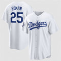 Los Angeles Dodgers #25 Tommy Edman White Fedasgoge 2025 World Series Champions Home Cool Base Stitched Jersey