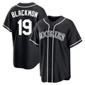 Colorado Rockies #19 Charlie Blackmon Player Black Fedasgoge Fashion Out Home Game Stitched Jerseys