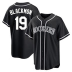 Colorado Rockies #19 Charlie Blackmon Player Black Fedasgoge Fashion Out Home Game Stitched Jerseys