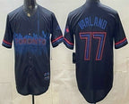 Toronto Blue Jays #77 Louis Varland Black Fedasgoge City Limited Jersey