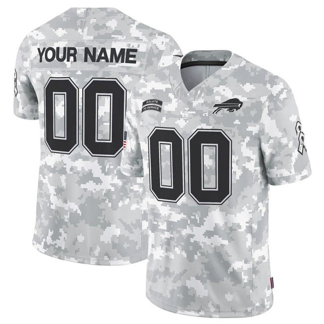 Custom B.Bills Active Player 2024 F.U.S.E Arctic Camo Fedasgoge Salute To Service Limited Stitched Jersey