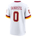 W.Commanders #0 Mike Sainristil White Fedasgoge Game Jersey