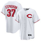 Cincinnati Reds #37 Tyler Stephenson Player White Fedasgoge Home Game Stitched Jerseys
