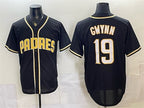 San Diego Padres #19 Tony Gwynn 2026 Fashion Replica Black Fedasgoge Out Stitched Jersey