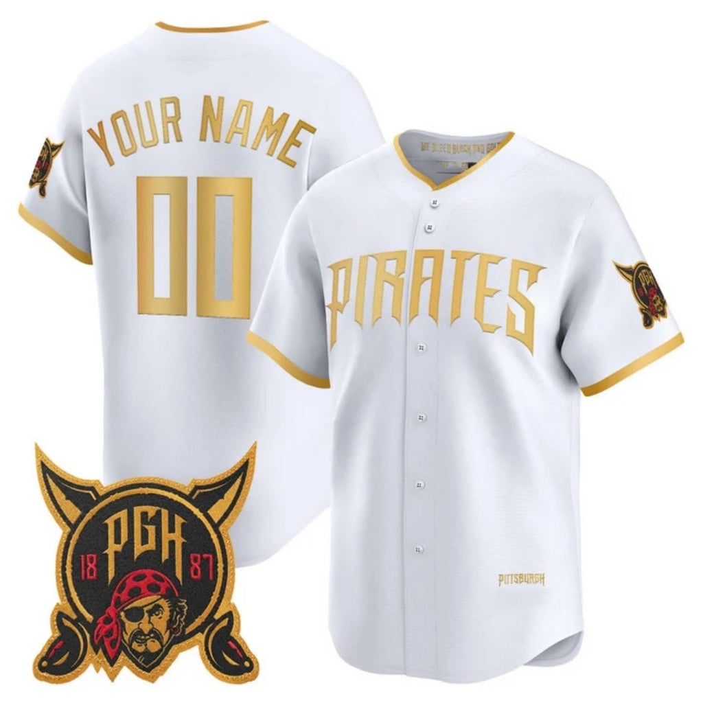 Custom Pittsburgh Pirates White Fedasgoge 2026 City Connect Stadium Stitched Jersey