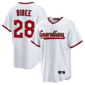 Cleveland Guardians #28 Tanner Bibee Player White Fedasgoge Game Home Stitched Jerseys