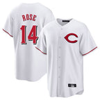 Cincinnati Reds #14 Pete Rose Player White Fedasgoge Home Game Stitched Jerseys