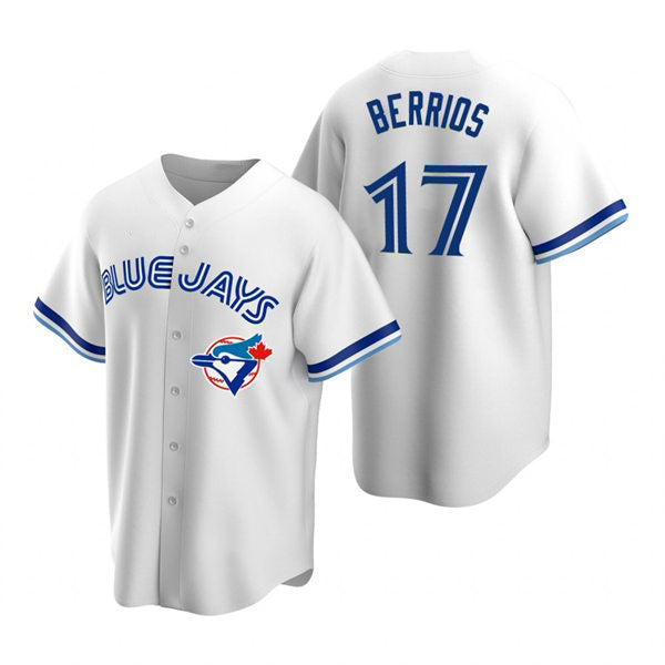 Toronto Blue Jays #17 Jose Berrios White Fedasgoge Cooperstown Collection Jersey