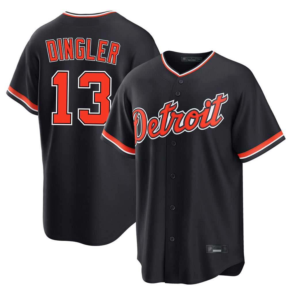 Detroit Tigers #13 Dillon Dingler Player Navy Fedasgoge Home Game Stitched Jerseys