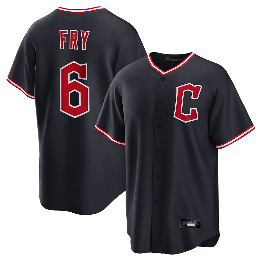 Cleveland Guardians #6 David Fry Player Navy Fedasgoge Home Game Stitched Jerseys