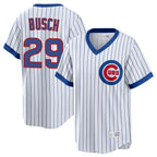 Chicago Cubs #29 Michael Busch Player White Fedasgoge T-shirt Cooperstown Collection Limited Stitched Jerseys