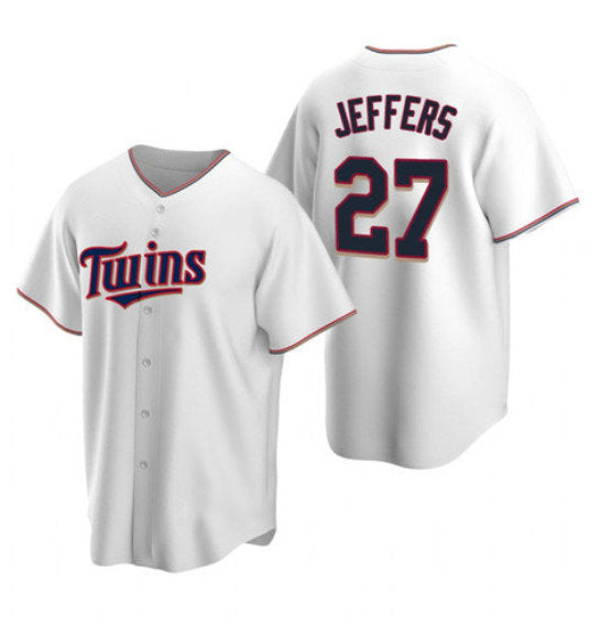 Minnesota Twins #27 Ryan Jeffers White Fedasgoge Cool Base Stitched Jersey