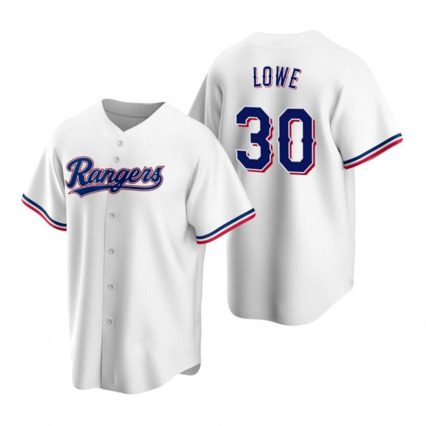 Texas Rangers #30 Nathaniel Lowe White Fedasgoge Cool Base Stitched Jersey