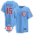 Chicago Cubs #15 Carson Kelly Player Light Blue Fedasgoge 150th Anniversary Home Game Stitched Jerseys