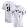 Colorado Rockies #9 Brenton Doyle Player White Fedasgoge Limited Elite Home Stitched Jerseys
