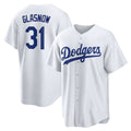Los Angeles Dodgers #31 Tyler Glasnow White Fedasgoge Home Replica Jersey