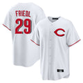 Cincinnati Reds #29 TJ Friedl Player White Fedasgoge Home Game Stitched Jerseys