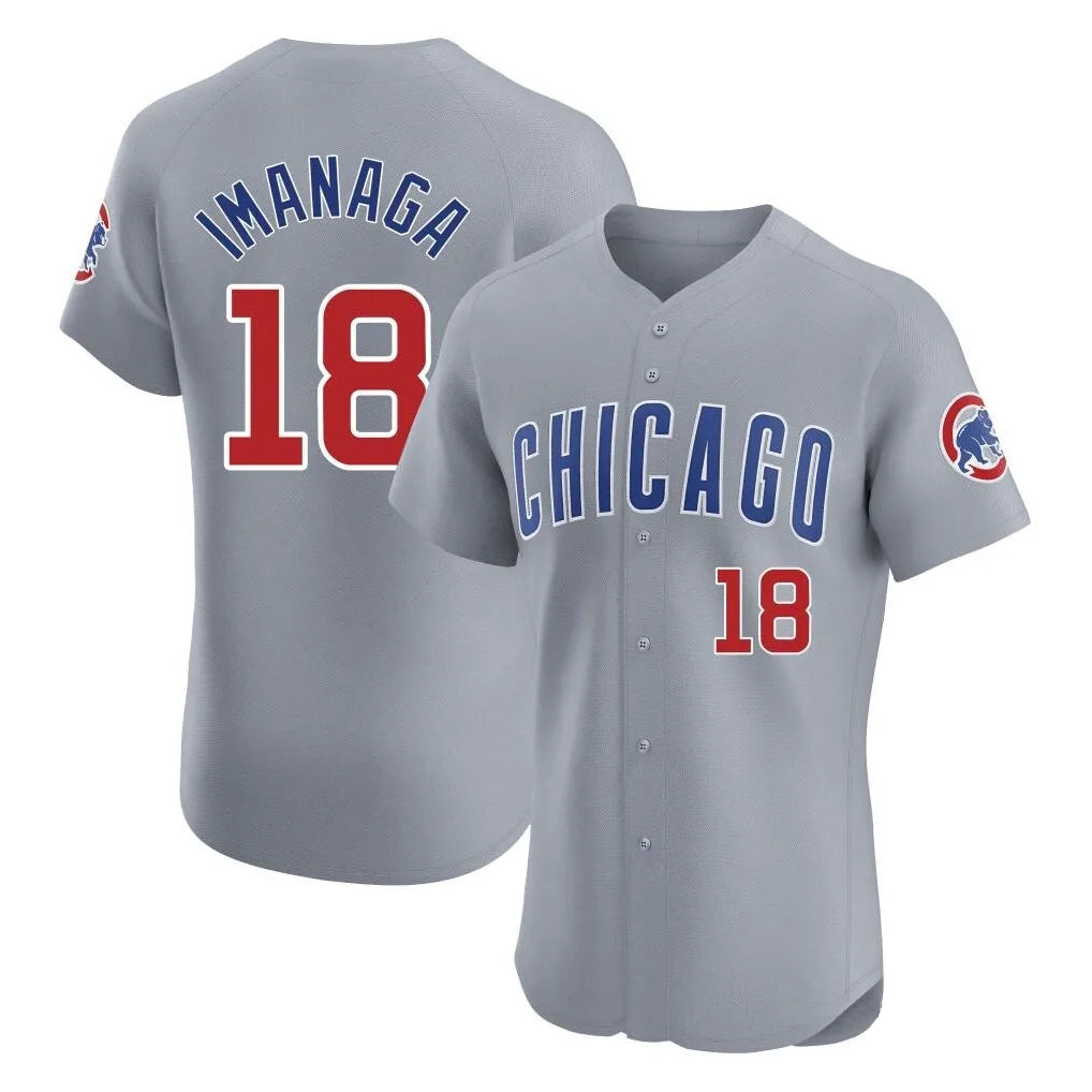 Chicago Cubs #18 Shota Imanaga Player Gray Fedasgoge Road Limited Elite Home Stitched Jerseys