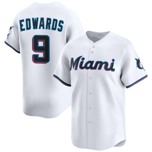 Miami Marlins #9 Xavier Edwards White Fedasgoge 2024 Home Limited Stitched Jersey