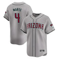 Arizona Diamondbacks #4 Ketel Marte Player Gray Fedasgoge Road Limited Home Game Stitched Jerseys