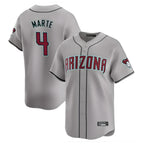 Arizona Diamondbacks #4 Ketel Marte Player Gray Fedasgoge Road Limited Home Game Stitched Jerseys