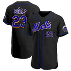 New York Mets #23 Javier Baez Black Fedasgoge Anthentic Jersey