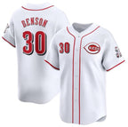 Cincinnati Reds #30 Will Benson White Fedasgoge Home Limited Stitched Jersey