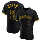 Colorado Rockies #9 Brenton Doyle Player Black Fedasgoge Snake Skin City Limited Elite Home Stitched Jerseys