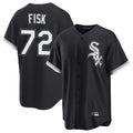 Chicago White Sox #72 Carlton Fisk Player Black Fedasgoge Home Game Stitched Jerseys