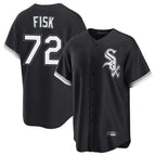 Chicago White Sox #72 Carlton Fisk Player Black Fedasgoge Home Game Stitched Jerseys