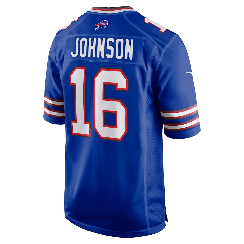B.Bills #16 Xavier Johnson Royal Fedasgoge Game Jersey