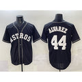 Houston Astros #44 Yordan Alvarez Black Fedasgoge Lights Out Limited Stitched Jersey