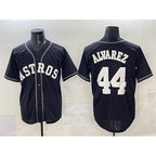 Houston Astros #44 Yordan Alvarez Black Fedasgoge Lights Out Limited Stitched Jersey