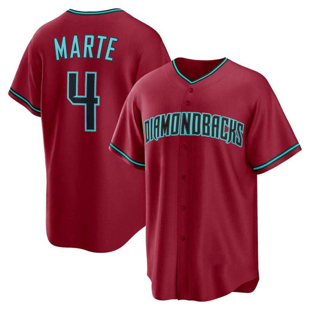 Arizona Diamondbacks #4 Ketel Marte Red Fedasgoge Alternate 2 Replica Jersey