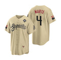 Arizona Diamondbacks #4 Ketel Marte Gold Fedasgoge 2023 World Series City Connect Cool Base Stitched Jersey