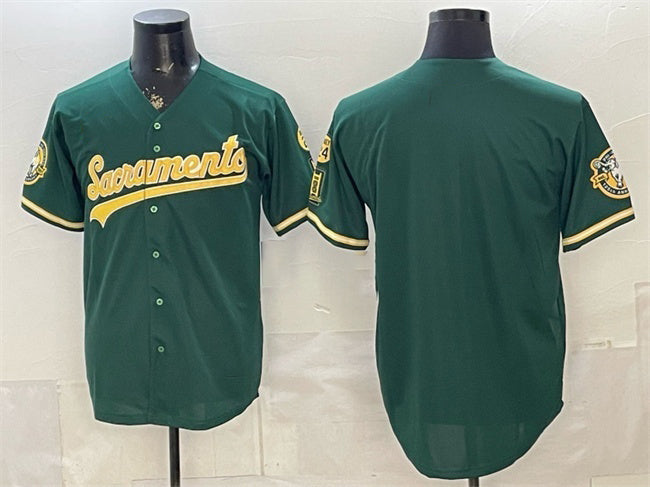 Oakland Athletics Blank 2026 Green Fedasgoge Alternate Sacramento Celebrating 125 Years Vapor Limited Stitched Jersey