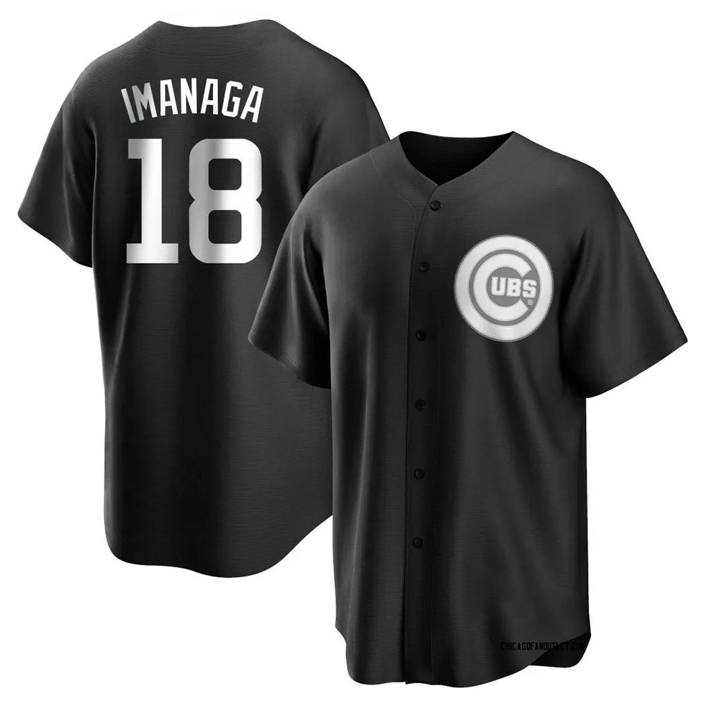 Chicago Cubs #18 Shota Imanaga Player Black Fedasgoge Game Stitched Jerseys