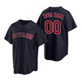 Custom Cleveland Indians Navy Fedasgoge Stitched Cool Base Jersey