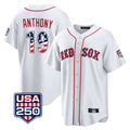 Boston Red Sox #19 Roman Anthony Player White Fedasgoge USA 250 Fourth of July Home Game Stitched Jerseys