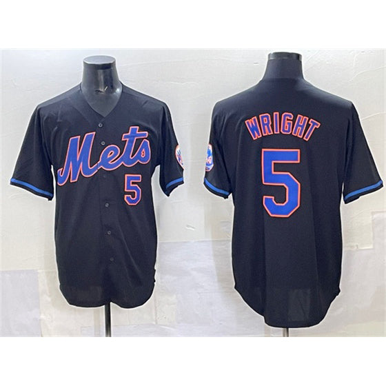 New York Mets #5 David Wright Black Fedasgoge Limited Stitched Jersey